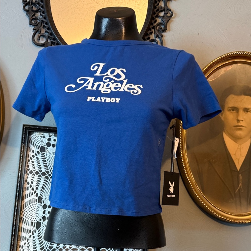 Playboy Royal Blue Graphic Tee